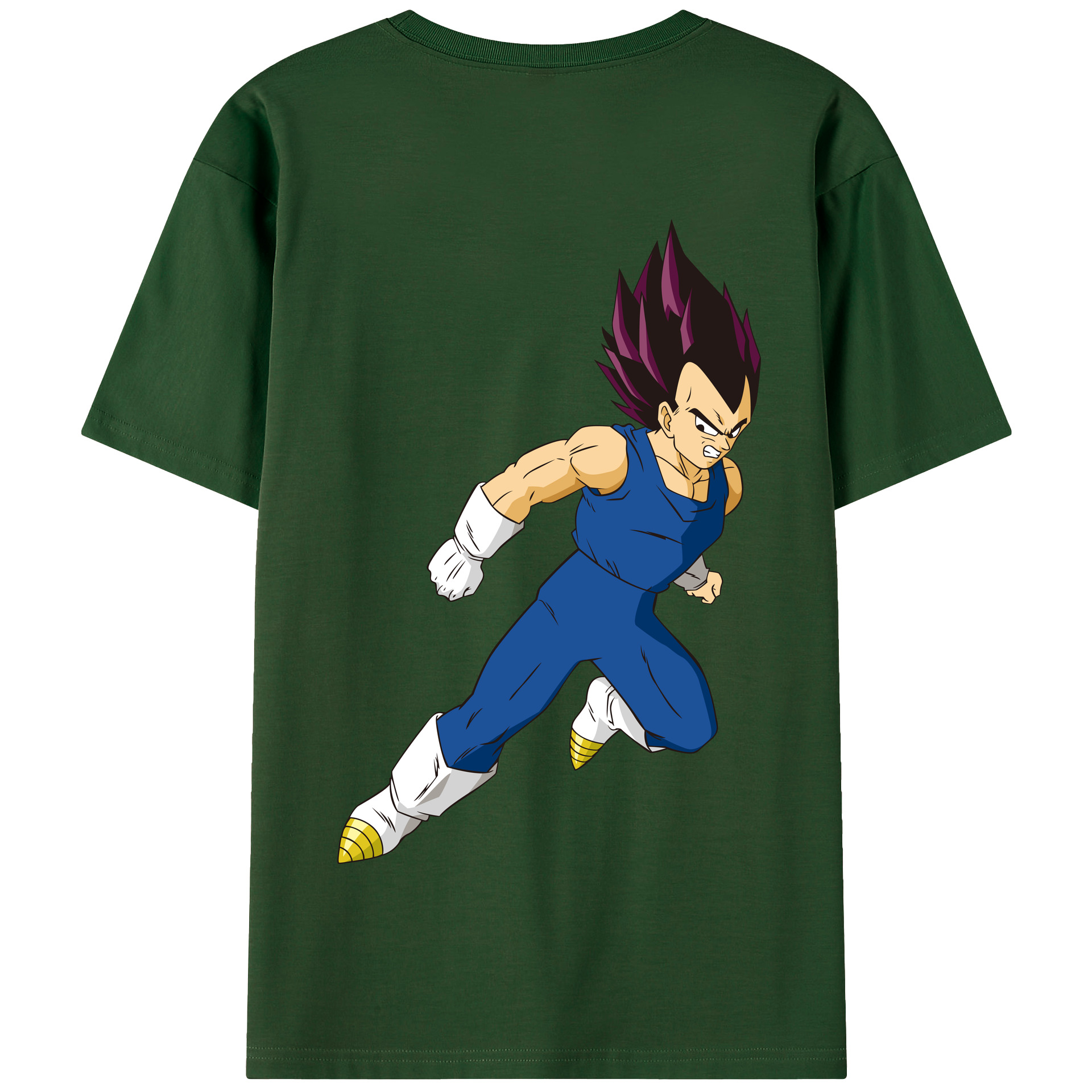 （画像用） ドラゴンボール ベジータ四世（Bejīta Yonsei）DRAGON BALL Vegeta IV 綿100％半袖Tシャツ（背面プリント）